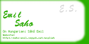 emil saho business card